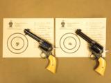 Bob Munden Tuned Pair of Colt Single Action Army's, Cal. .45 LC, 4 3/4 Inch Barrels, Made in 2007 - 1 of 20