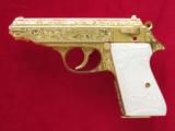 Walther PP, Gold Plated, Fully Engraved by Tim George, Copy of Adolf Hitler's Personal Firearm, .32 ACP **SALE PENDING** - 1 of 10