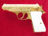 Walther PP, Gold Plated, Fully Engraved by Tim George, Copy of Adolf Hitler's Personal Firearm, .32 ACP **SALE PENDING** - 7 of 10