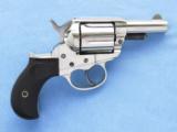 Colt Double Action Revolver Model of 1877 "Lightning", Cal. .38 Colt, 2 1/2 Inch Barrel, Nickel, 1885 Vintage - 2 of 11