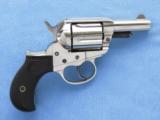 Colt Double Action Revolver Model of 1877 "Lightning", Cal. .38 Colt, 2 1/2 Inch Barrel, Nickel, 1885 Vintage - 9 of 11