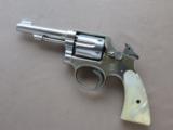Smith & Wesson M&P Hand Ejector Model .38 Special in Nickel Finish w/ Pearl Grips - 16 of 22