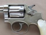 Smith & Wesson M&P Hand Ejector Model .38 Special in Nickel Finish w/ Pearl Grips - 18 of 22
