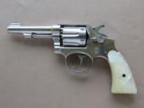 Smith & Wesson M&P Hand Ejector Model .38 Special in Nickel Finish w/ Pearl Grips - 17 of 22