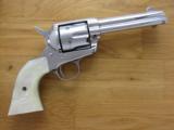  Colt Single Action Army, 1st Generation, Cal. .45 Long Colt, 4 3/4 Inch Barrel, Old Re-Nickel - 1 of 7