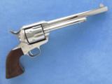 U.S. Patent Fire Arms Mfg. Co. Single Action Army, Cal. .45 Colt, Nickel Finish, 7 1/2 Inch Barrel, USFA - 1 of 7