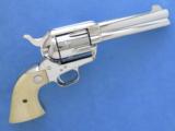 Colt Single Action, 3rd Gen., Cal. .45 ACP/.45 LC Dual Cylinders, 4 3/4 Inch Barrel, Nickel Finished - 7 of 9