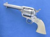 Colt Single Action, 3rd Gen., Cal. .45 ACP/.45 LC Dual Cylinders, 4 3/4 Inch Barrel, Nickel Finished - 3 of 9