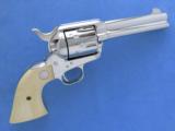 Colt Single Action, 3rd Gen., Cal. .45 ACP/.45 LC Dual Cylinders, 4 3/4 Inch Barrel, Nickel Finished - 2 of 9