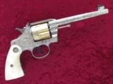 Colt Officers Model Flat Top Target DA Revolver, Engraved, Pearl Grips, Cal. .38 Special - 14 of 15