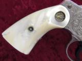 Colt Officers Model Flat Top Target DA Revolver, Engraved, Pearl Grips, Cal. .38 Special - 5 of 15