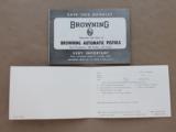 1958 Browning Baby Nickel/Alloy Frame w/ Original Shipping Sleeve, Box, Manual, Etc. SOLD - 19 of 20