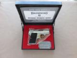 1958 Browning Baby Nickel/Alloy Frame w/ Original Shipping Sleeve, Box, Manual, Etc. SOLD - 1 of 20