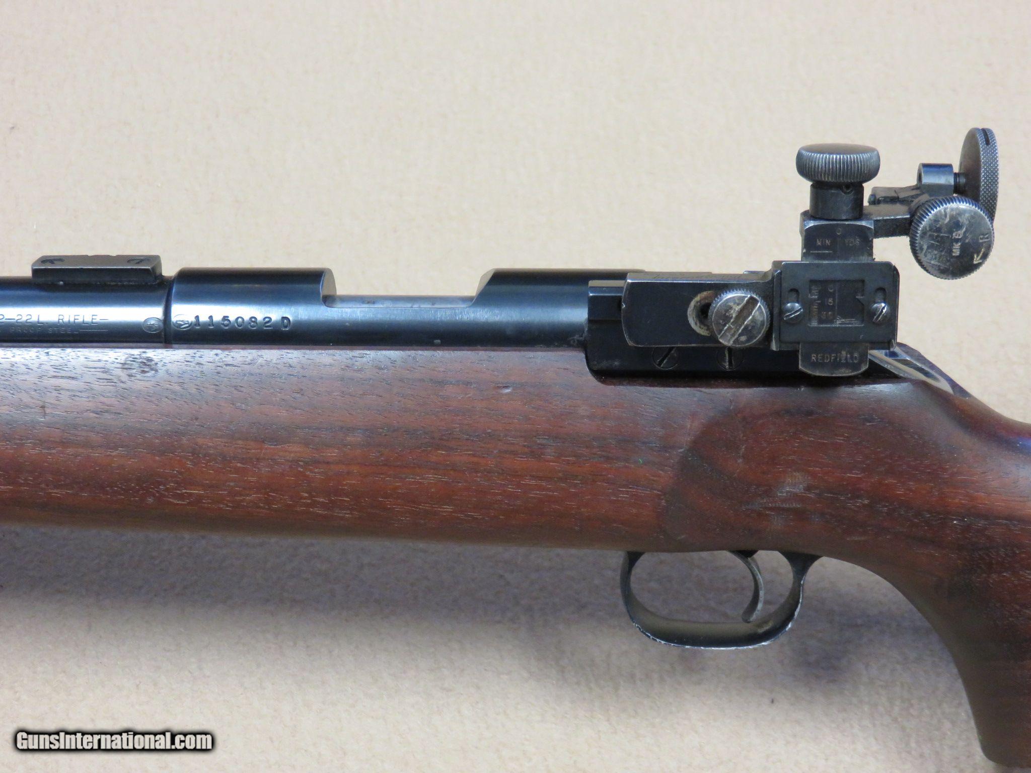 1963 Winchester Model 52-D Target .22 Rimfire Rifle w/ Redfield