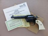 High Standard 5.5" Double Nine .22 Revolver (Model W-104) w/ Non-matching # Original Box, Paperwork, Etc. - 21 of 25