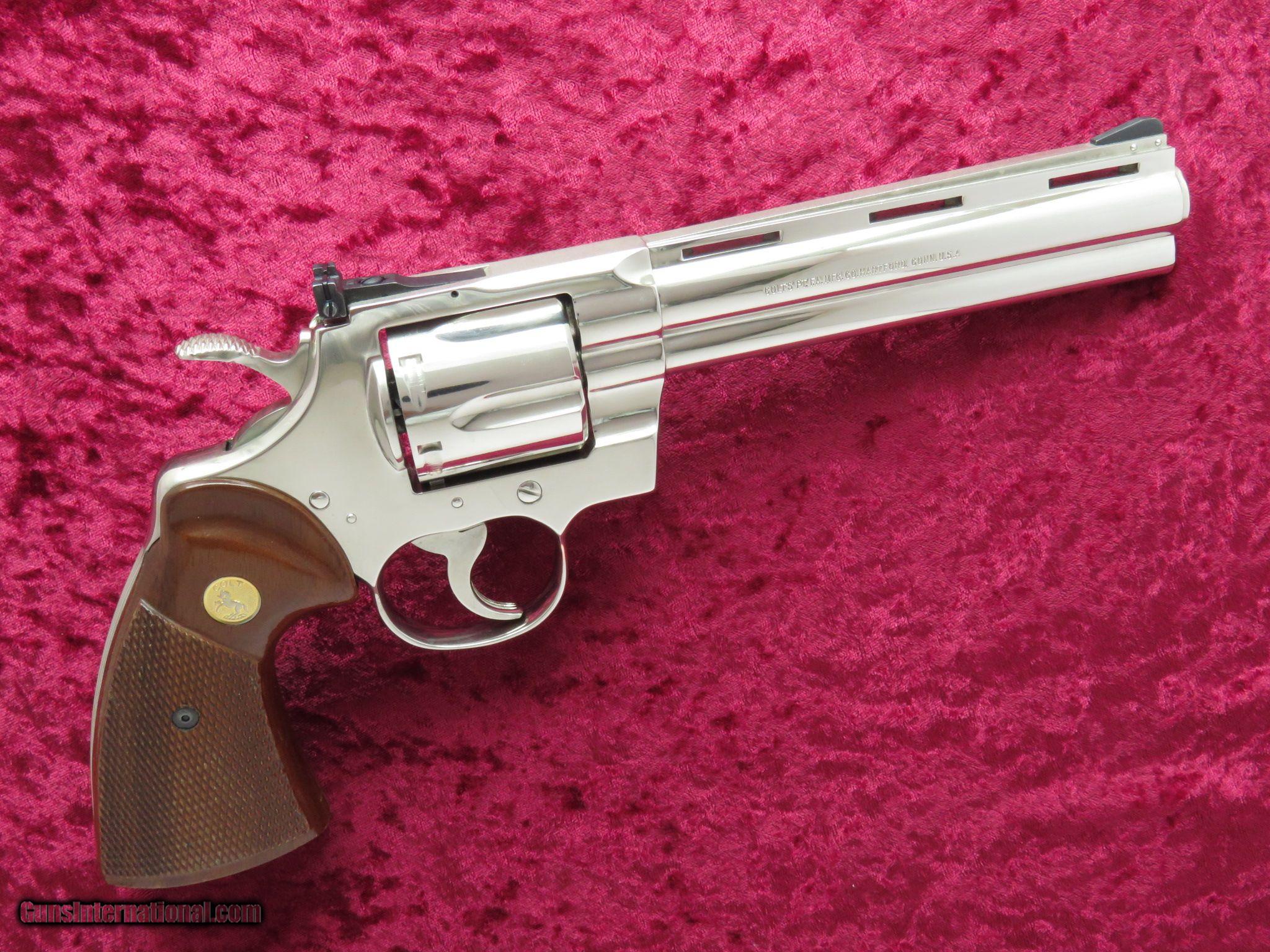 Colt Python, Nickel, Cal. .357 Magnum, 6 Inch Barrel, Nickel Finished