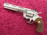 Colt Python, Nickel, Cal. .357 Magnum, 6 Inch Barrel, Nickel Finished - 2 of 13