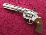 Colt Python, Nickel, Cal. .357 Magnum, 6 Inch Barrel, Nickel Finished - 9 of 13