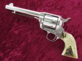 Colt Single Action Army, 3rd Generation, Nickel with Stag Grips, Cal. .45 LC
- 2 of 11