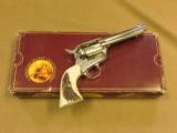 Colt Single Action Army, 3rd Generation, Nickel with Stag Grips, Cal. .45 LC
- 1 of 11