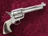 Colt Single Action Army, 3rd Generation, Nickel with Stag Grips, Cal. .45 LC
- 7 of 11