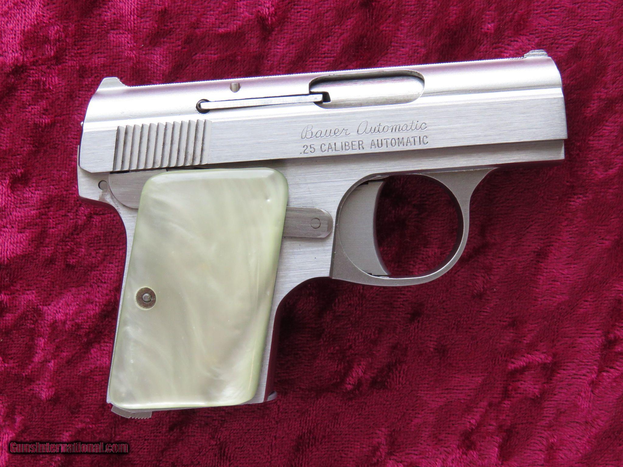 Bauer .25 ACP Pistol, Stainless Steel