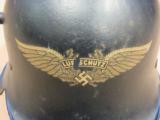 WW2 German Luftschutz Helmet - RARE VARIATION - Named - 8 of 14