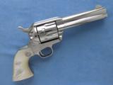 Colt Single Action Army, Pearl Grips, Cal. .44 Special, 4 3/4 Inch Barrel, Nickel - 3 of 8