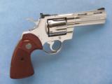 Colt Python, Nickel, Cal. .357 Magnum, 4 Inch Barrel - 2 of 6