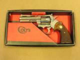 Colt Python, 4 Inch Nickel with Box, Cal. .357 Magnum - 1 of 11