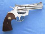 Colt Python, 4 Inch Nickel with Box, Cal. .357 Magnum - 3 of 11