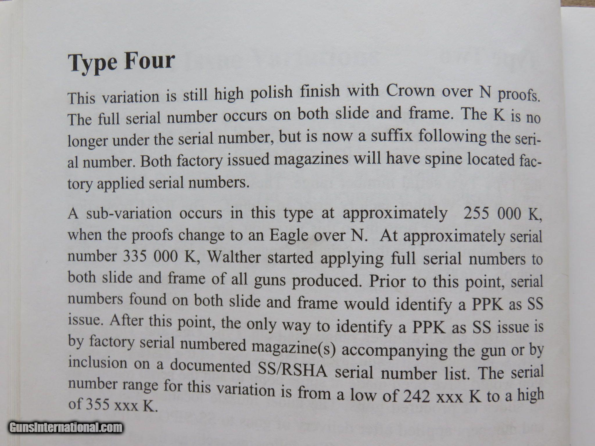 Walther ppk serial number identification decoder