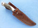 O'Machearley Sheath Knife with Tooled Leather Sheath - 1 of 12