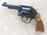 Smith & Wesson Model 10, Cal. .38 Special, 4 Inch Pinned Barrel, Blue Finished, As New - 1 of 9