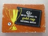 1972 Colt Mk IV Series 70 Gold Cup National Match in Original 2-Piece Box w/ Manual, Target, Etc. SOLD - 25 of 25