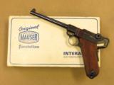 Interarms "Swiss-Style" Mauser Luger, Cal. 7.65 Para. (.30 Luger), 6 Inch Barrel, 1970's Production SOLD - 1 of 12