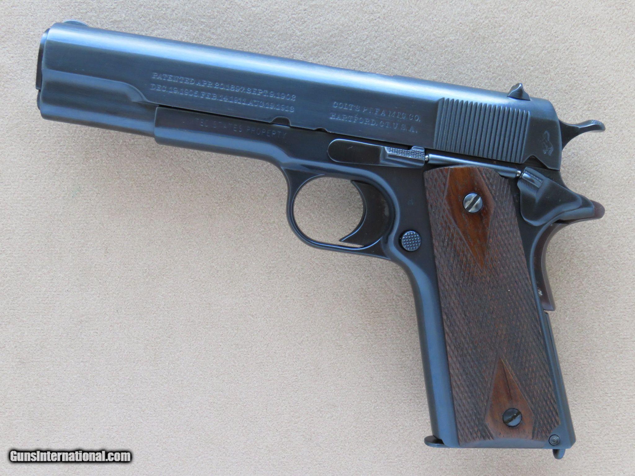 Colt 1911, World War One Veteran, 1918 Manufacture, Cal. .45 ACP