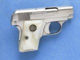 Colt 1908, Nickel with Factory Pearl Grips with Recessed Colt Medallions, Cal. .25 ACP - 8 of 8