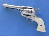 Colt Single Action, 1927 Vintage, Stembridge Hollywood Rental Gun, Cal. .45 LC, Nickel, 4 3/4 Inch Barrel - 9 of 9