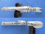 Colt Single Action, 1927 Vintage, Stembridge Hollywood Rental Gun, Cal. .45 LC, Nickel, 4 3/4 Inch Barrel - 3 of 9