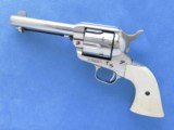 Colt Single Action, 1927 Vintage, Stembridge Hollywood Rental Gun, Cal. .45 LC, Nickel, 4 3/4 Inch Barrel - 2 of 9