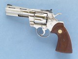 Colt Python, 4 Inch Nickel, Cal. .357 Magnum, with Box - 2 of 13