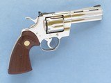 Colt Python, 4 Inch Nickel, Cal. .357 Magnum, with Box - 3 of 13