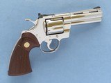Colt Python, 4 Inch Nickel, Cal. .357 Magnum, with Box - 11 of 13