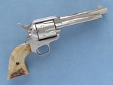 Colt Single Action Army fitted with Stag Grips, Cal. .357 Magnum, 5 1/2 Inch Barrel, Nickel Finished, 3rd Gen. - 10 of 12