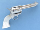 Colt Single Action Army fitted with Pearl Grips, Cal. .45 LC, 5 1/2 Inch Barrel, Nickel Finished - 1 of 12