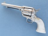 Colt Single Action Army fitted with Pearl Grips, Cal. .45 LC, 5 1/2 Inch Barrel, Nickel Finished - 10 of 12