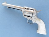 Colt Single Action Army fitted with Pearl Grips, Cal. .45 LC, 5 1/2 Inch Barrel, Nickel Finished - 2 of 12
