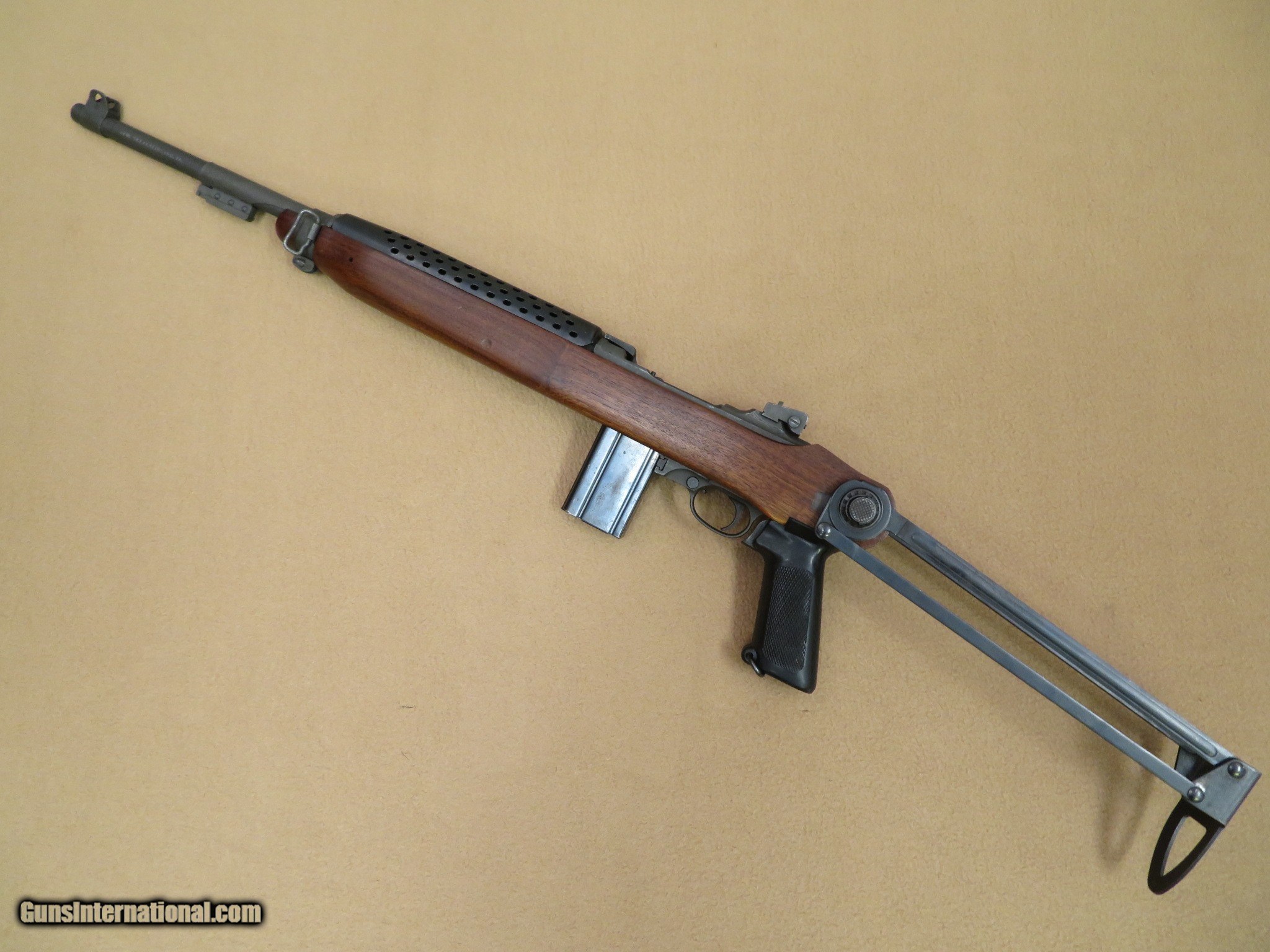 WW2 Production IBM M1 Carbine In Enforcer Folding Stock Neat.