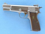 Browning Hi-Power Nickel/Silver Chrome Finish, Belgian Manufactured, Cal. 9mm, with Browning Pistol Rug
SOLD - 9 of 13